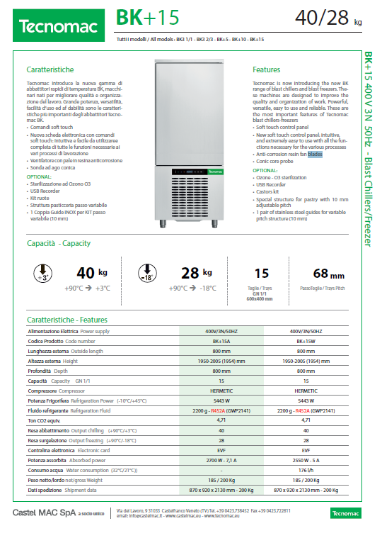 Black Kube Shock Freezer