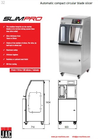 Slim-Pro JAC Μηχανή Κοπής Άρτου Slim Pro
