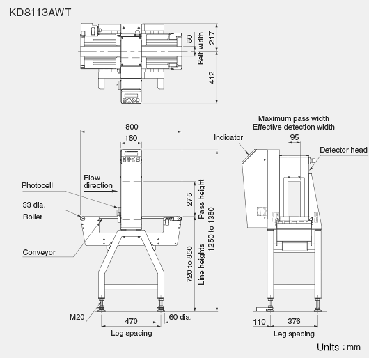 md-drawing-kd8113awt-en Ανιχνευτής Μετάλλων M6 Υψηλής Ανίχνευσης Vertical